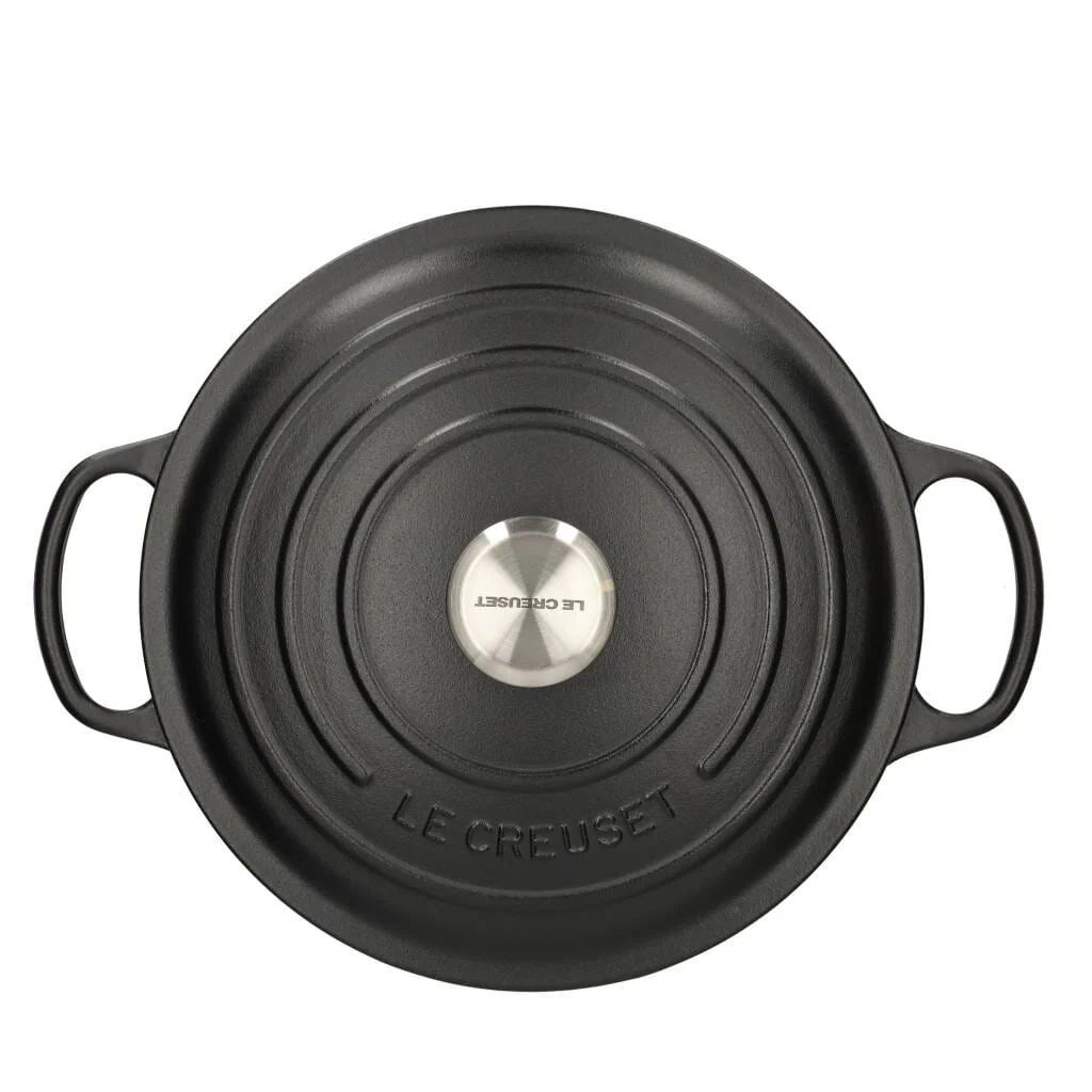 Le Creuset - Padella / Casseruola Signature rotonda Nero opaco 28 cm 6,7 l (interno nero)