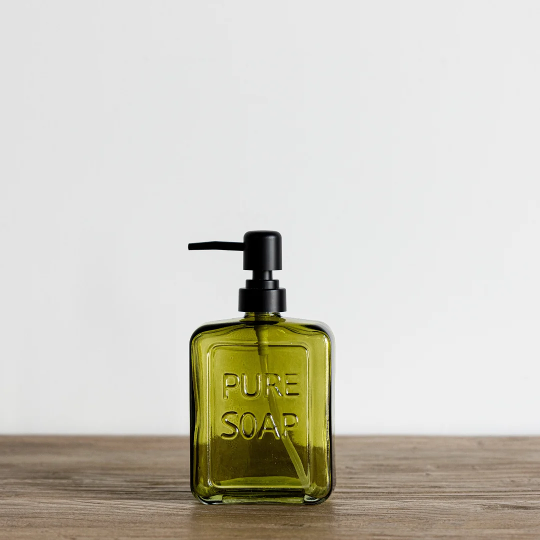 Olive Green Soap Dish Dispenser