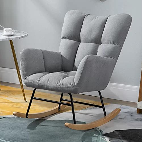 Sedia a dondolo con schienale alto patchwork F divano singolo poltrona a dondolo imbottita aliante rilassante sedia accento per soggiorno : Amazon.it: Casa e cucina