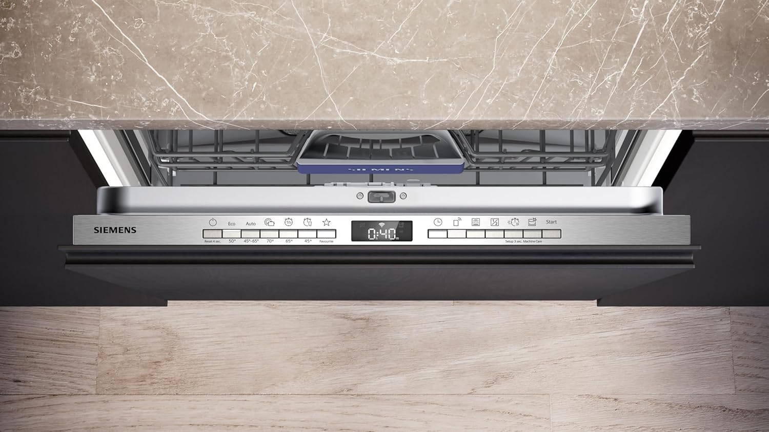 Siemens iQ300 Smarter XXL-Geschirrspüler 60 cm, SX63EX06VE, Vollintegriert, smartStart, varioSpeed Plus, Dreifach rackMatic, Besteckschublade, Besonders leise, infoLight, Intensive Zone, Home Connect