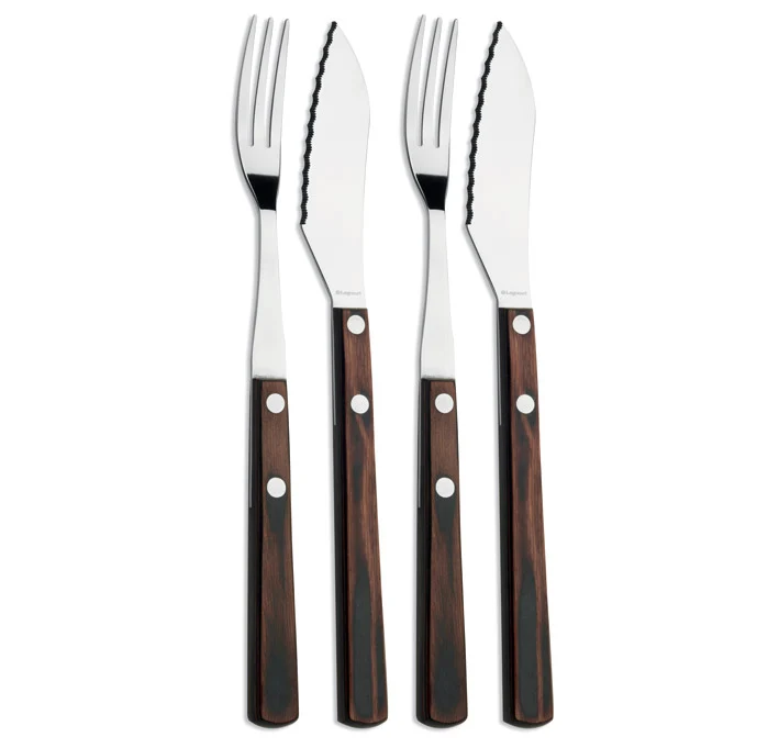 Valais Cheese Cutlery Set, Dark Wood