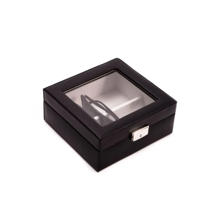 Black Leather Sunglass Storage Case