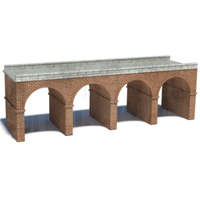 Arched Bridge (brown brick, 4 arches)