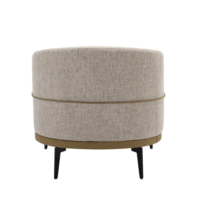 Modern Two-tone Barrel Fabric Chair