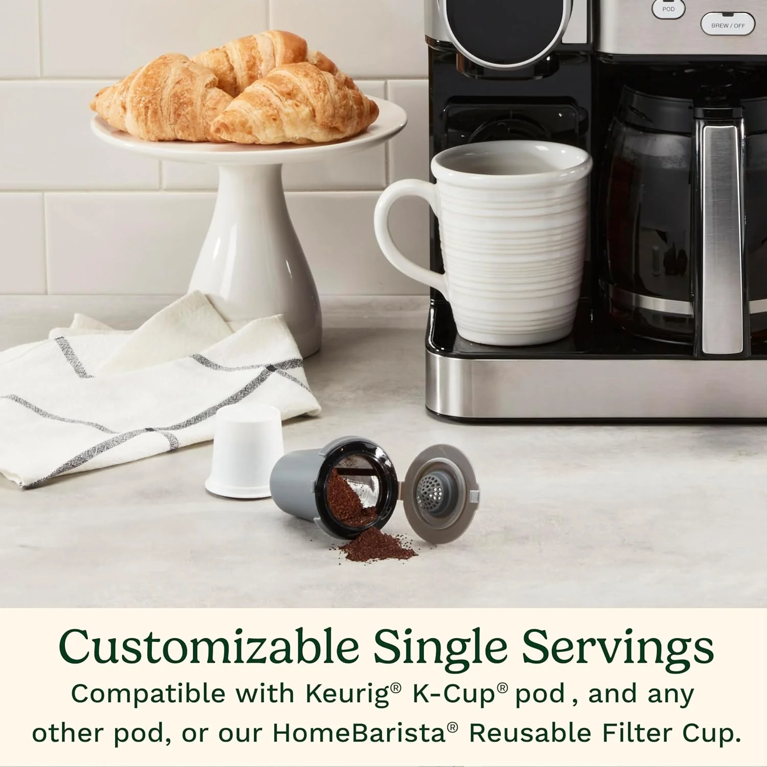 Cuisinart Coffee Maker, 12 Cup Glass Carafe, Automatic Hot & Iced Coffee Maker, Single Server Brewer, Stainless Steel, SS 16