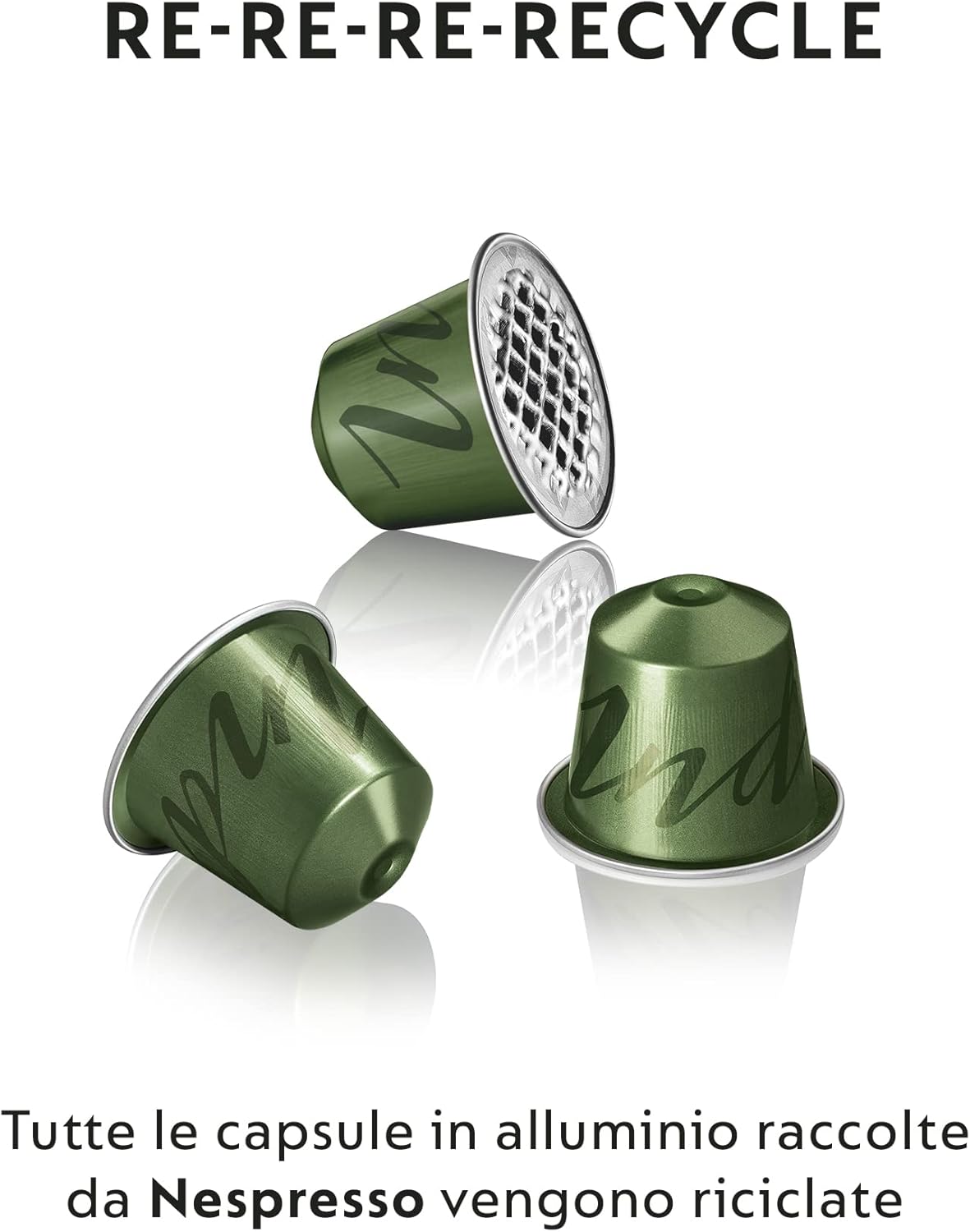 Nespresso Inissia EN80.B, Macchina da caffè di De'Longhi, Sistema Capsule Nespresso, Serbatoio acqua 0.7L, Nero