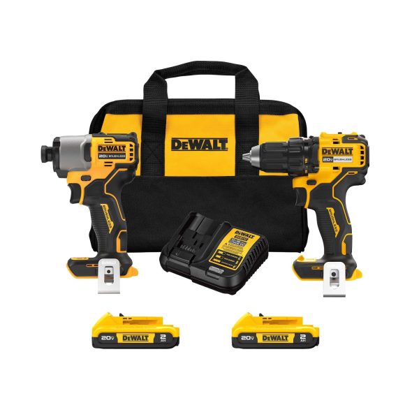 20V MAX 2-Tool Brushless Power Tool Combo Kit with Soft Case (2-Batteries and Charger Included)