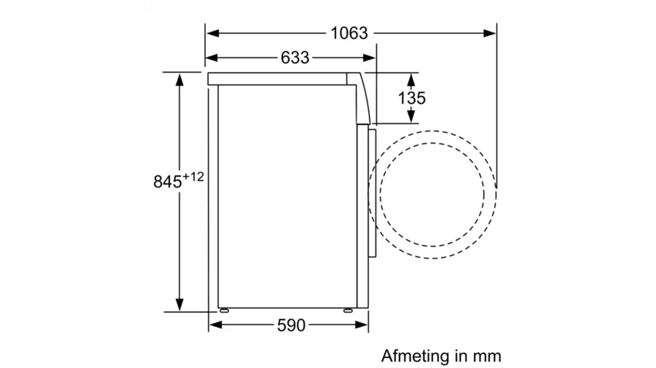 Bosch Bundel - Wasmachine WAN282P4FG Serie 4 Iron Assist 8 kg + Droogkast WTH8520PFG