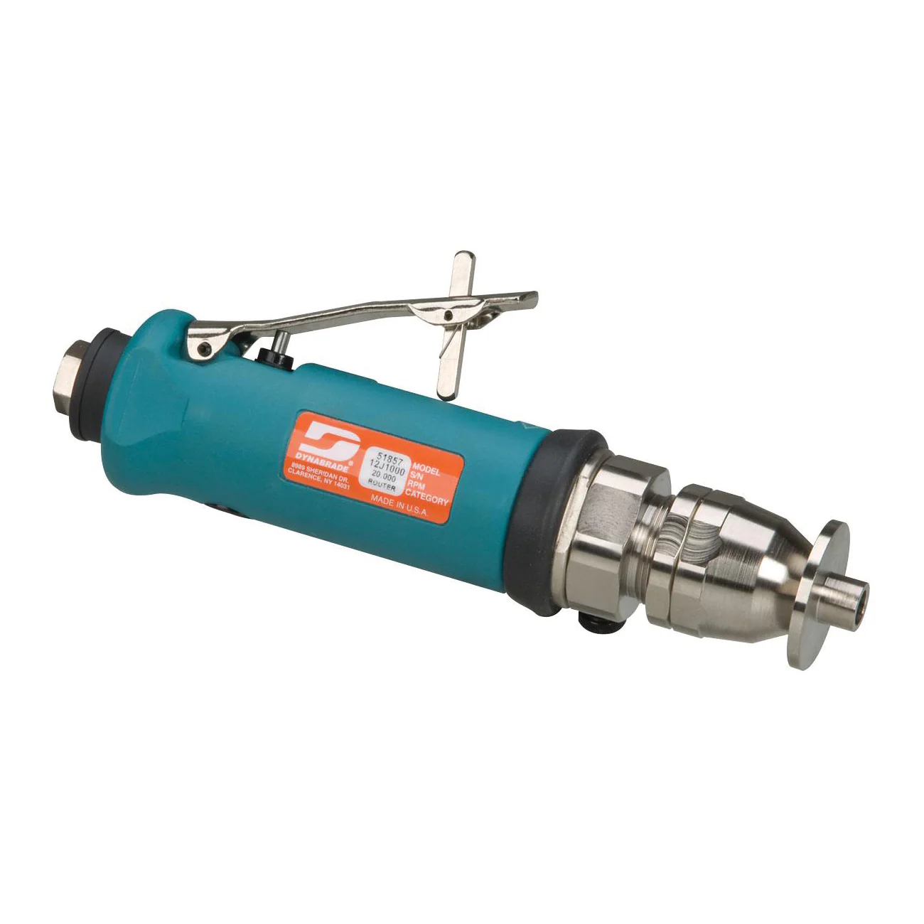 Dynabrade 51857  ~  .7 Hp Trim Router (Complete) 20000 Rpm Rear Exhaust 1/4 Inch Collet