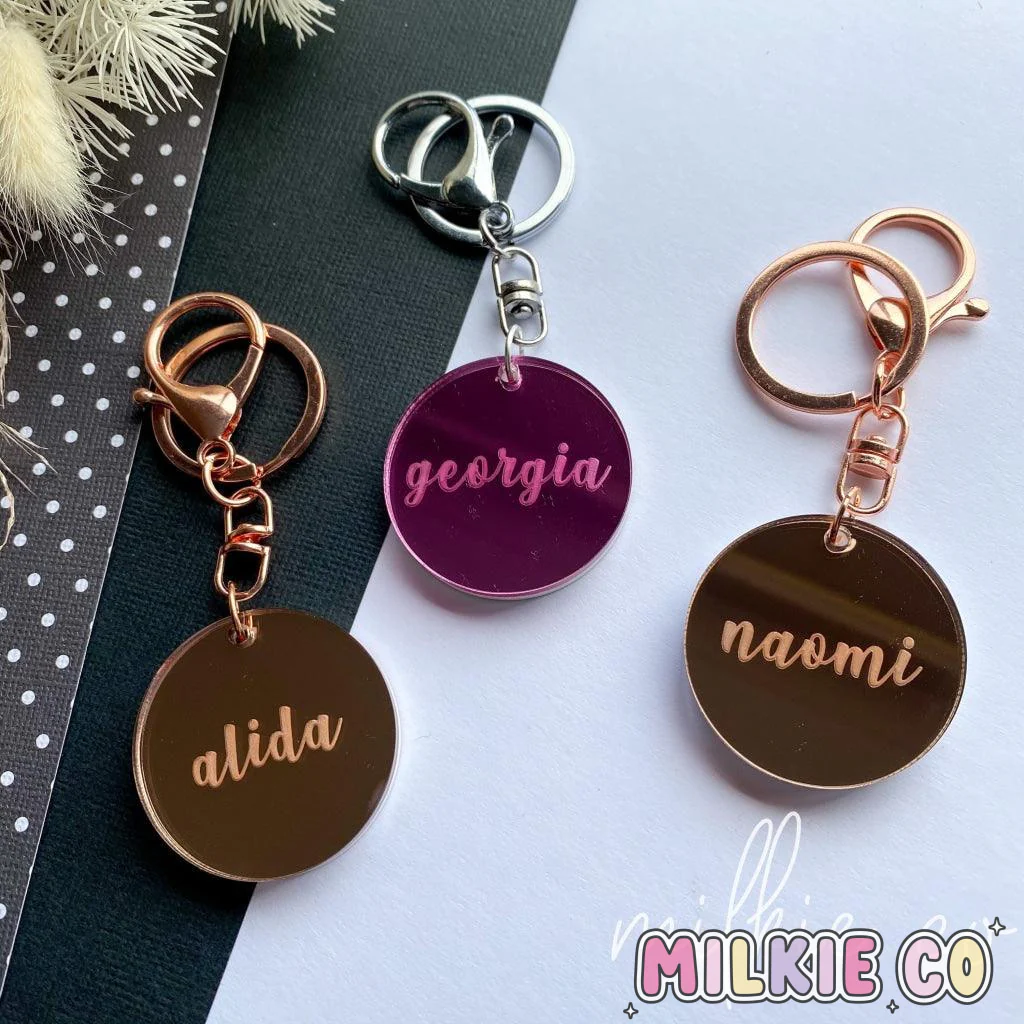 Personalised Mirror Keychain