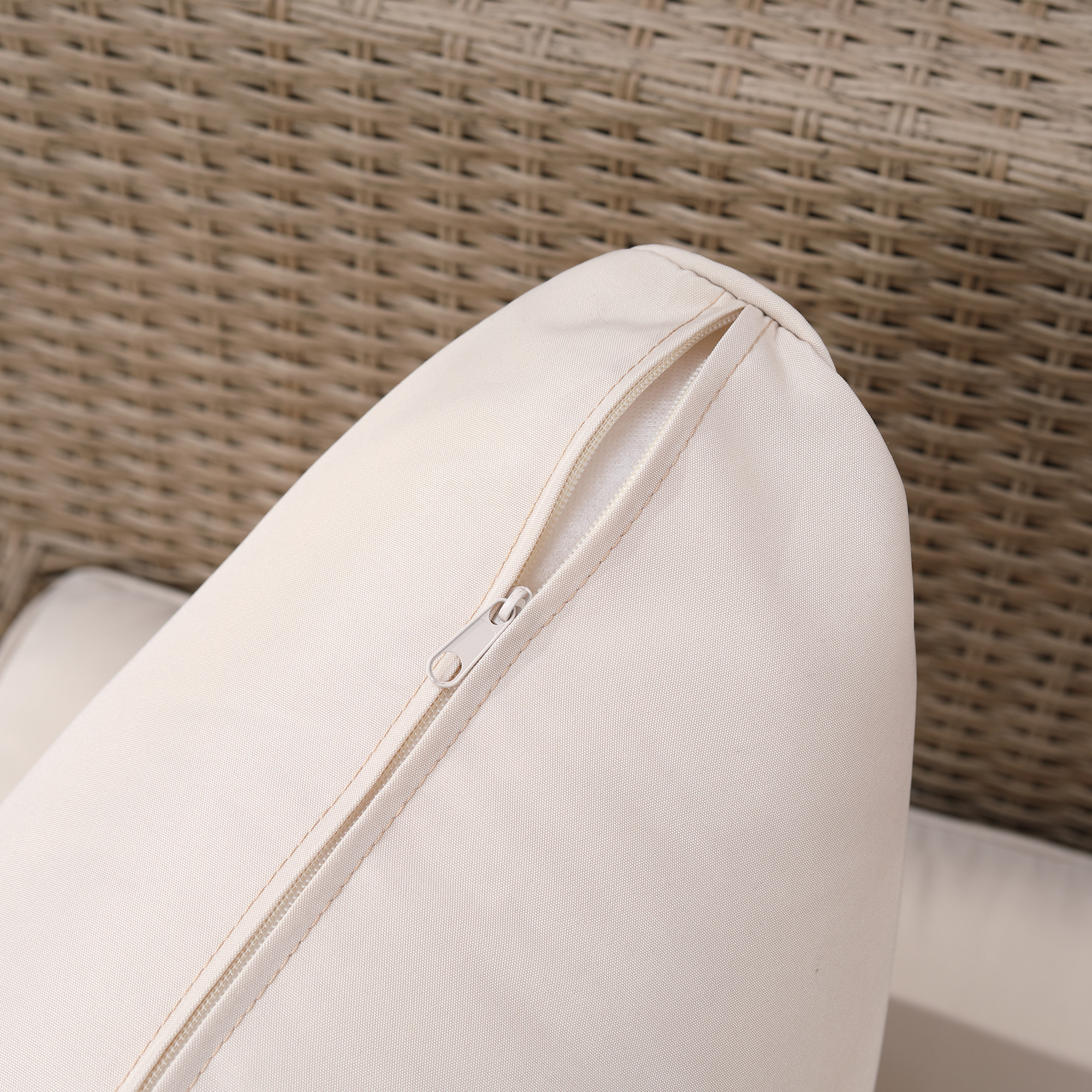 poly-rotan tuinmeubelen 4-delige loungeset zitgroep set met aflegvlakken