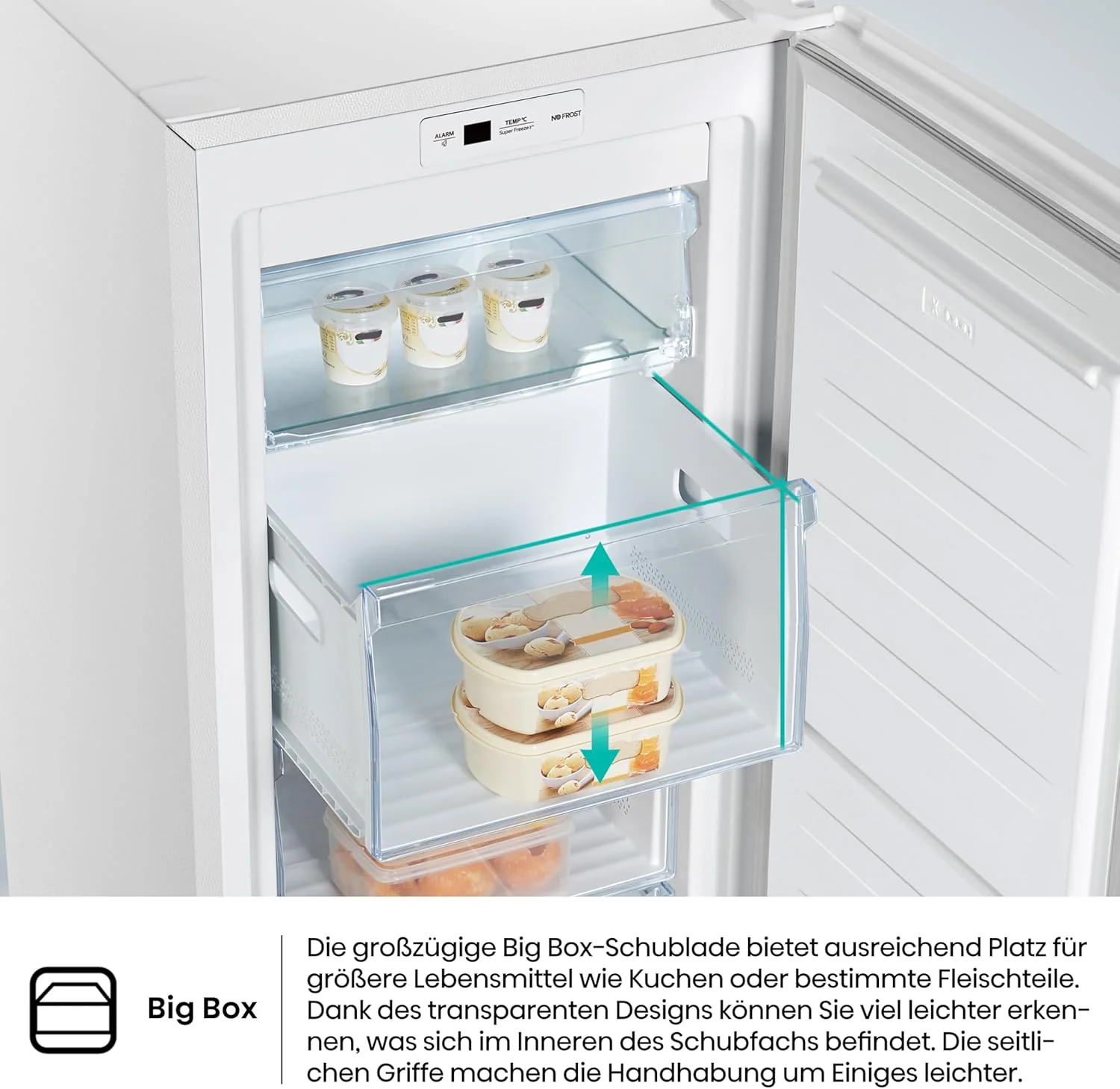 Hisense FV191N4AW2 Congelatore verticale/ Total No Frost/ Super Freeze/ Allarme porta/ Multiflow 360°/ BigBox/ 143,4 cm/ Congelatore 147 l/ 41 dB/ 205 kWh/Bianco