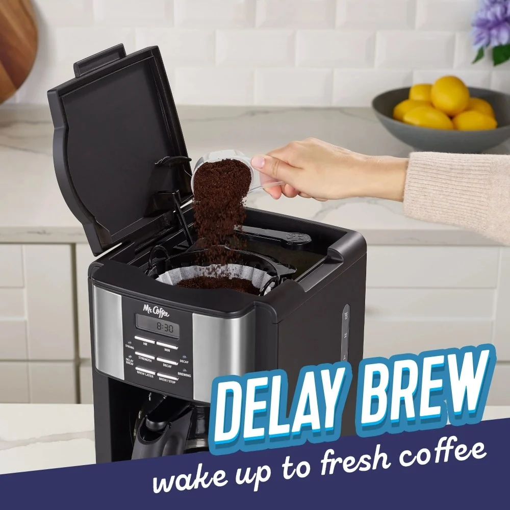 12 Cup Programmable Coffee Maker with 3 Ways to Brew System