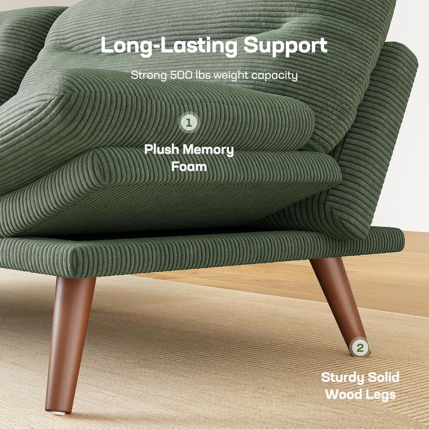 Futon Sofa Bed Futon Sofa with Adjustable Back and Armrests Converts to Small Sleeper Sofa Bed
