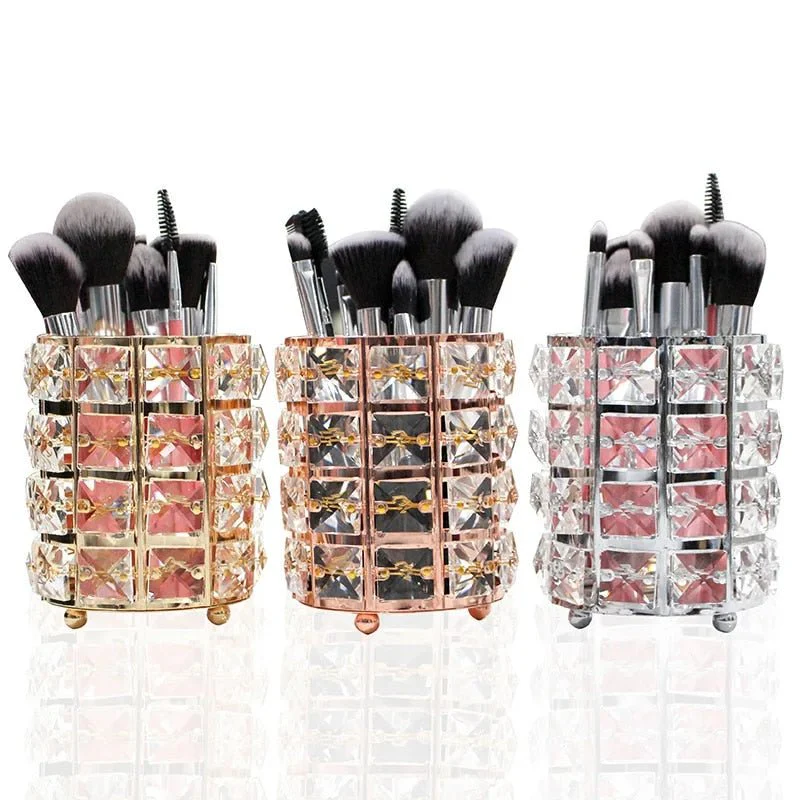 Crystal Brush Holder | Glamoureuze make-up kwast opslag!