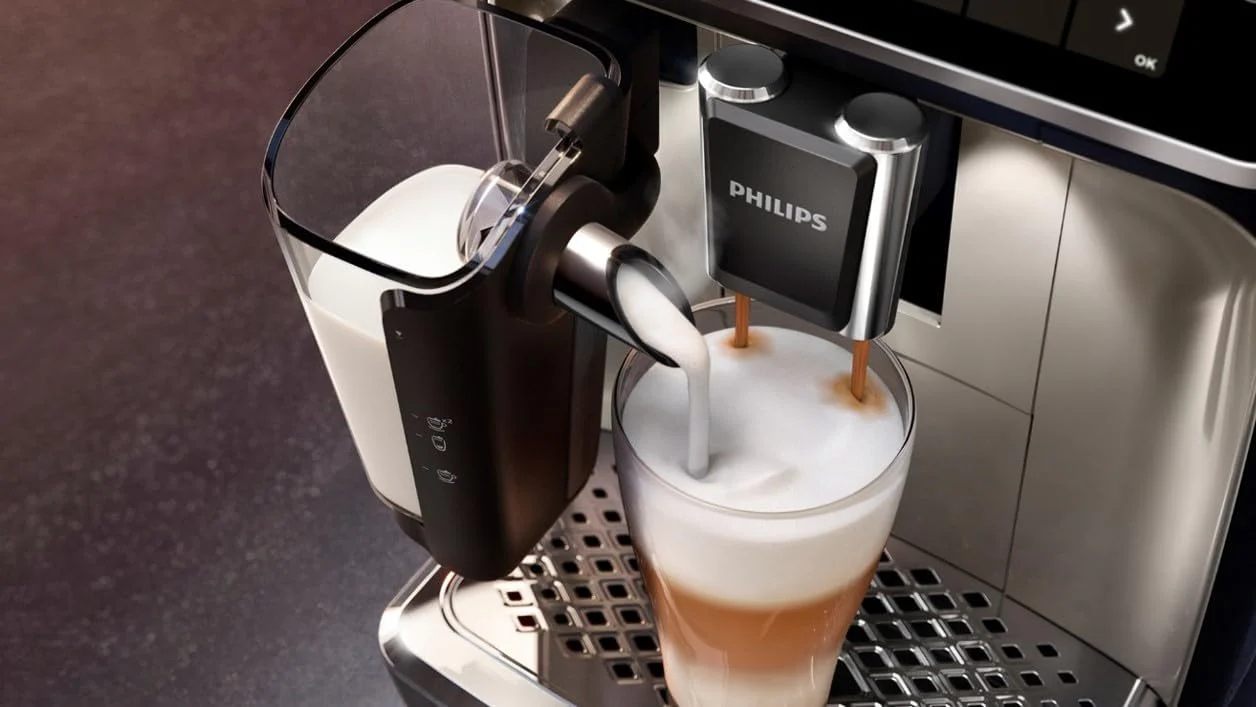 Philips Series 5400 volautomatische koffiemachine - LatteGo melksysteem, 12 koffiespecialiteiten, intu?tief display, 4 gebruikersprofielen, chroom (EP5447/90)