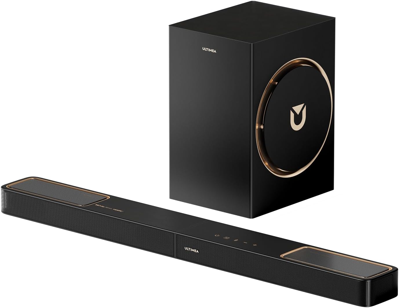 ULTIMEA 5.1.2ch Soundbar with Dolby Atmos, Up-Firing Upper Speakers, Wireless Subwoofer and 2 Rear, 460W, HDMI eARC, BT 5.4, Skywave F40 Boom Home Theater System