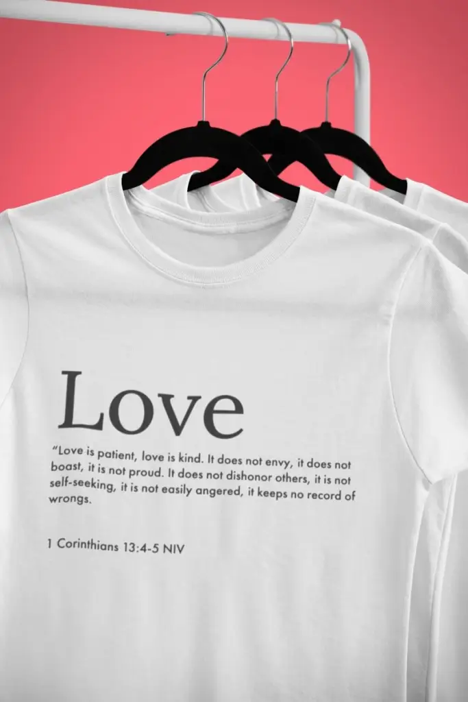 Love Christian Shirt | Cute & Inspirational Bible Tee| Trendy Tshirt for Gift and Church