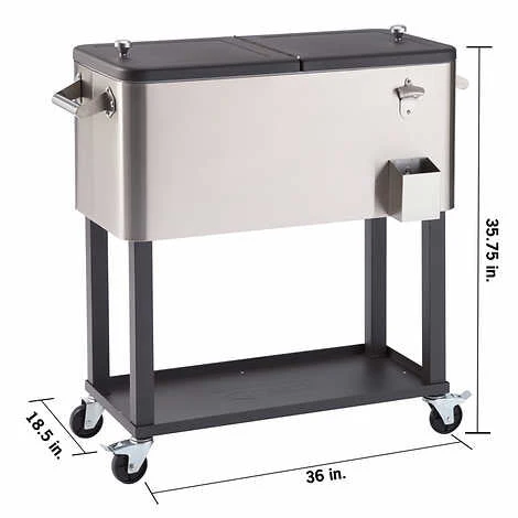 TRINITY Stainless Steel Cooler with Cover (100 Quart)