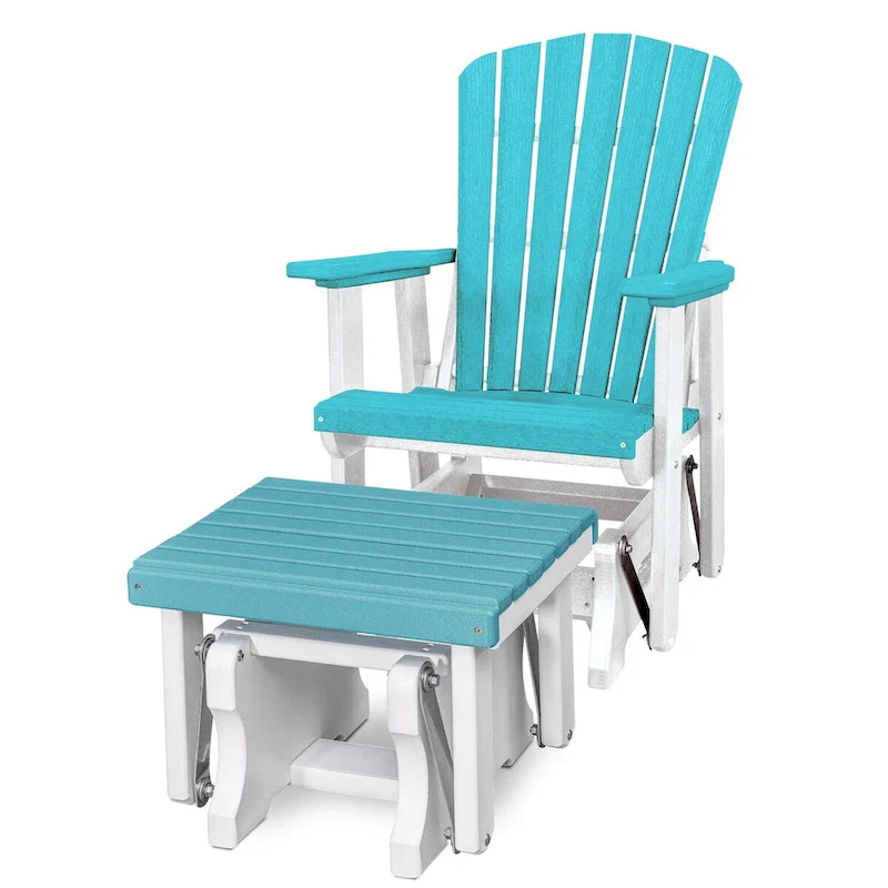 American Furniture Classics Fan Back Glider and Ottoman Glider, Made in the USA