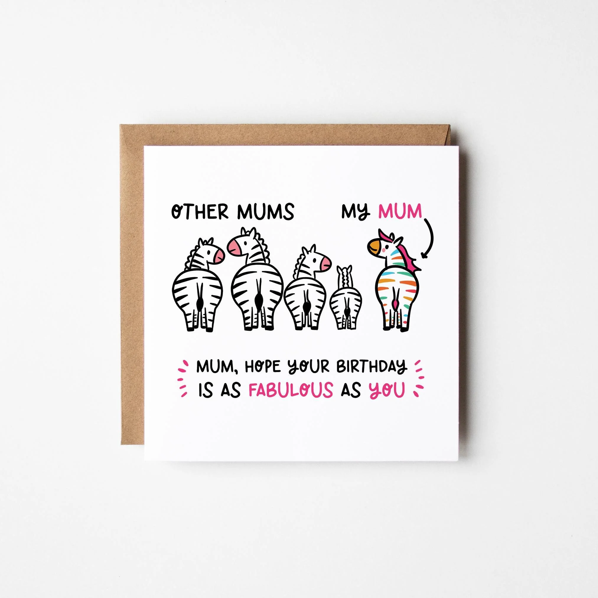 Fabulous Mum Birthday Card a?�� Funny Birthday Card For Mum a?�� Card For Mum's Birthday a?��