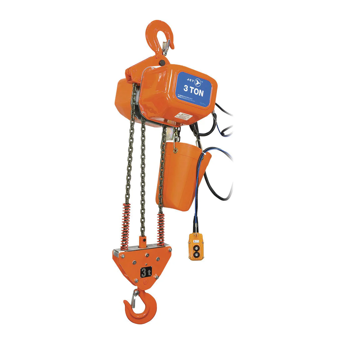 Jet FA1-3S  ~  3 Ton 15' Lift 115/230V 1Ph Electric Chain Hoist Heavy Duty