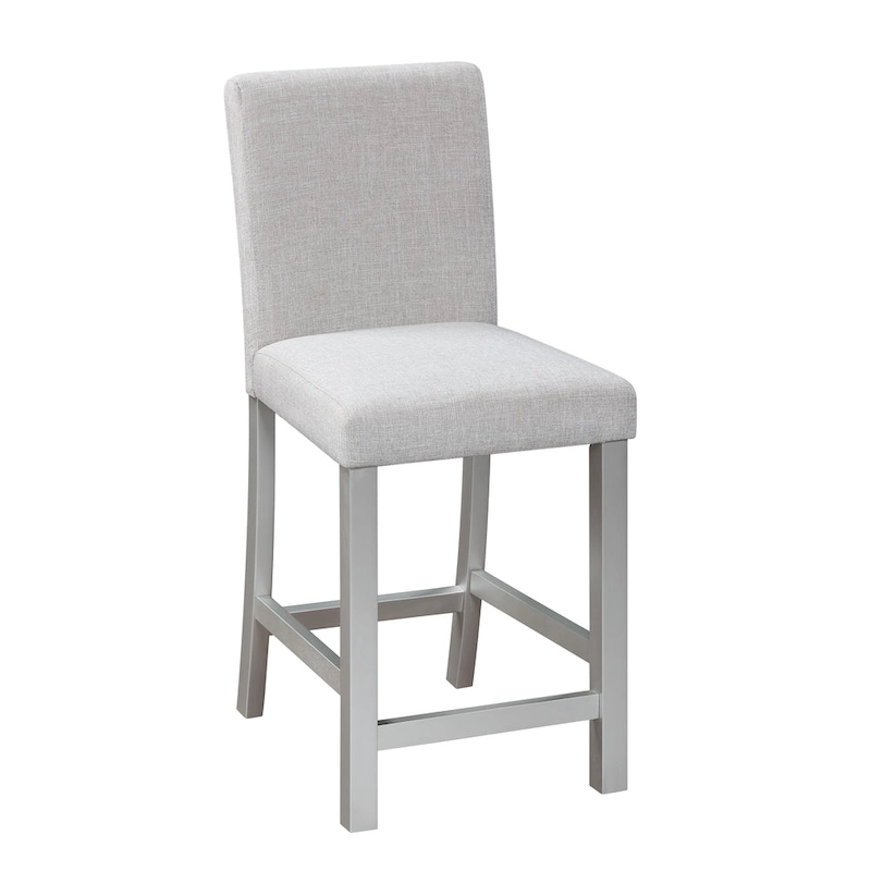 Modern 5-Piece Dining Set with Square Counter Height Table & 4 Upholstered Chairs