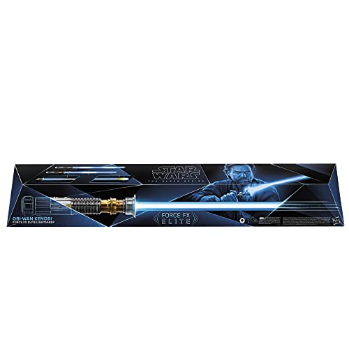 Star Wars Hasbro The Black Series, Spada Laser Force FX Elite di Obi WAN Kenobi, con luci a LED di Nuova Generazione ed Effetti sonori, Multi : Giochi e giocattoli