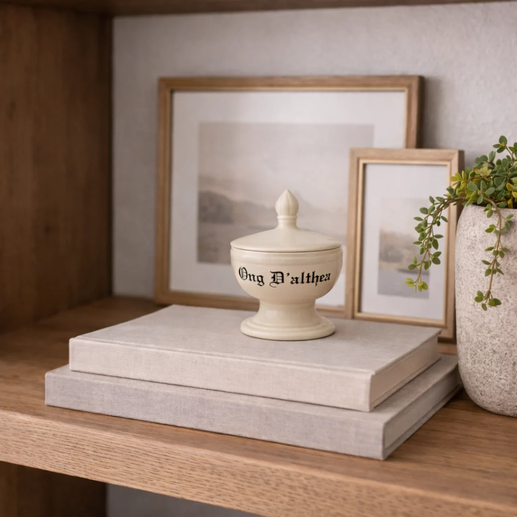 Stoneware Vintage Inspired Apothecary Canister