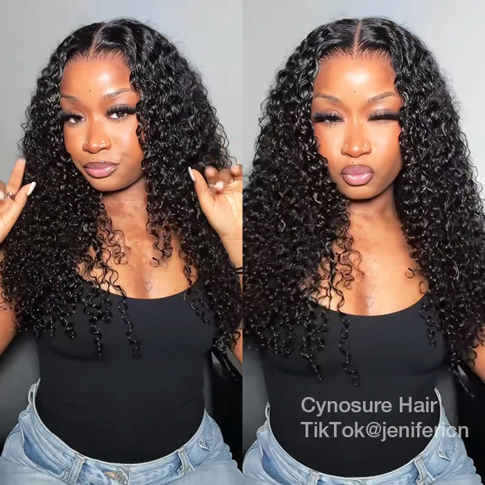 280% Bouncy Curly HD Lace Frontal Wig Upgraded 8X5 13X6 Parting Max Glueless Human Hair Wigs