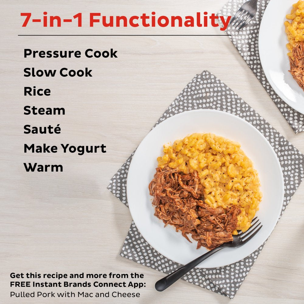 Instant Pot Duo 6 Qt Electric Pressure Cooker 7 In 1 with Easy Release Steam Switch