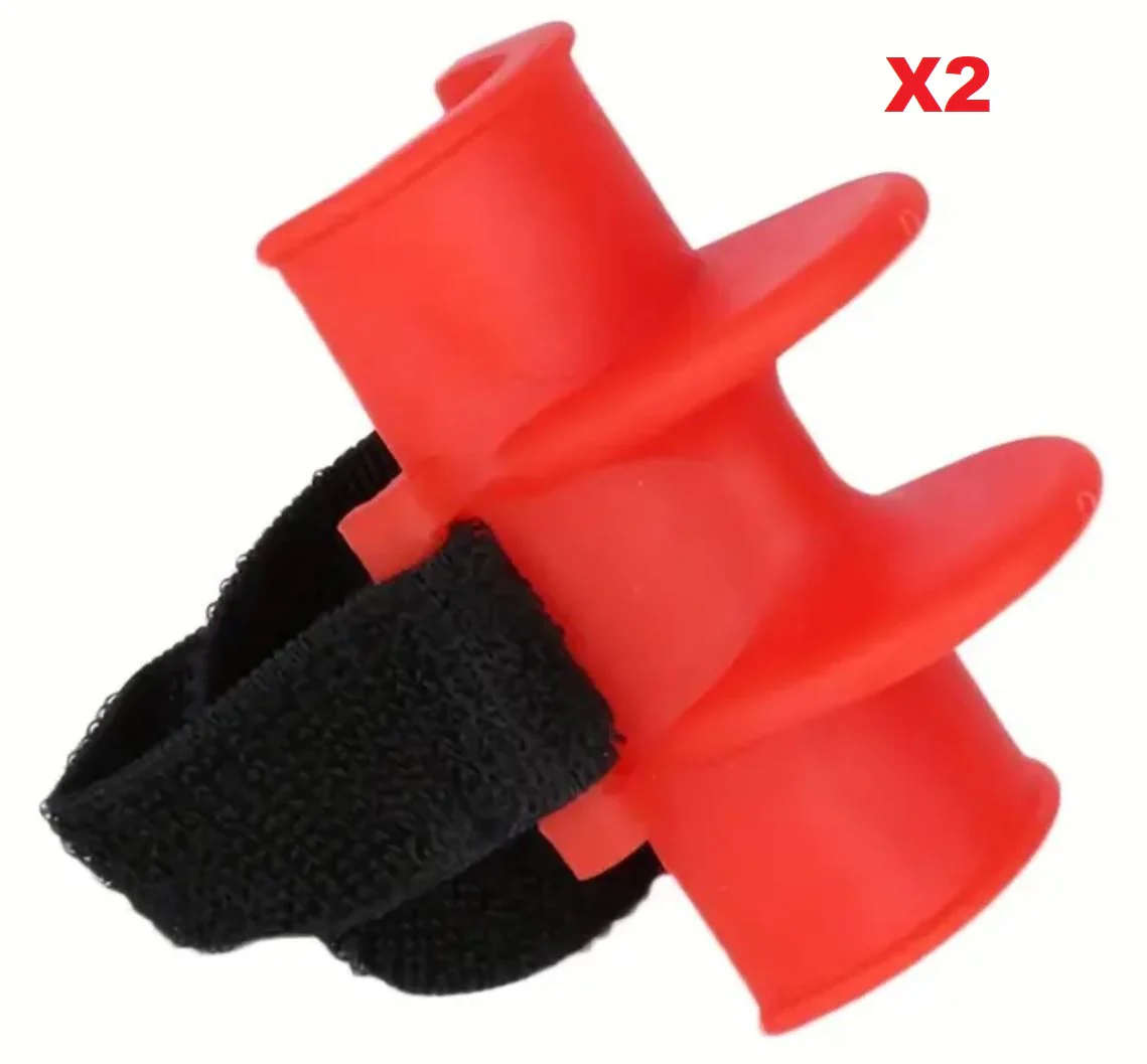 2 x Pier Rail Railing Boat Rod Rest Holder Blue/ Red Fishing Tackle