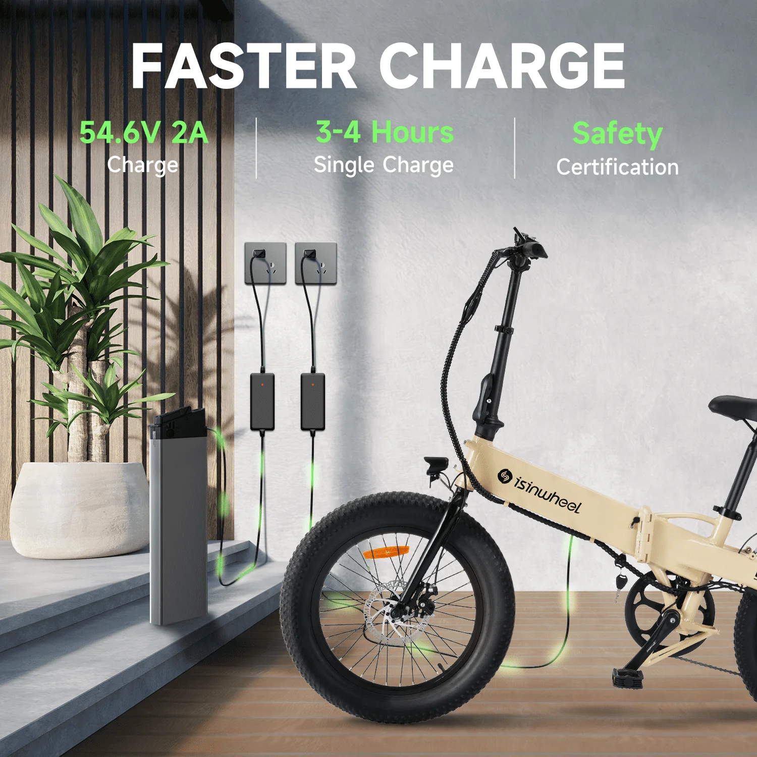 isinwheel U5-W Electric Bike Adult 500W 20MPH Max Range 45+ Mile E Bike 20