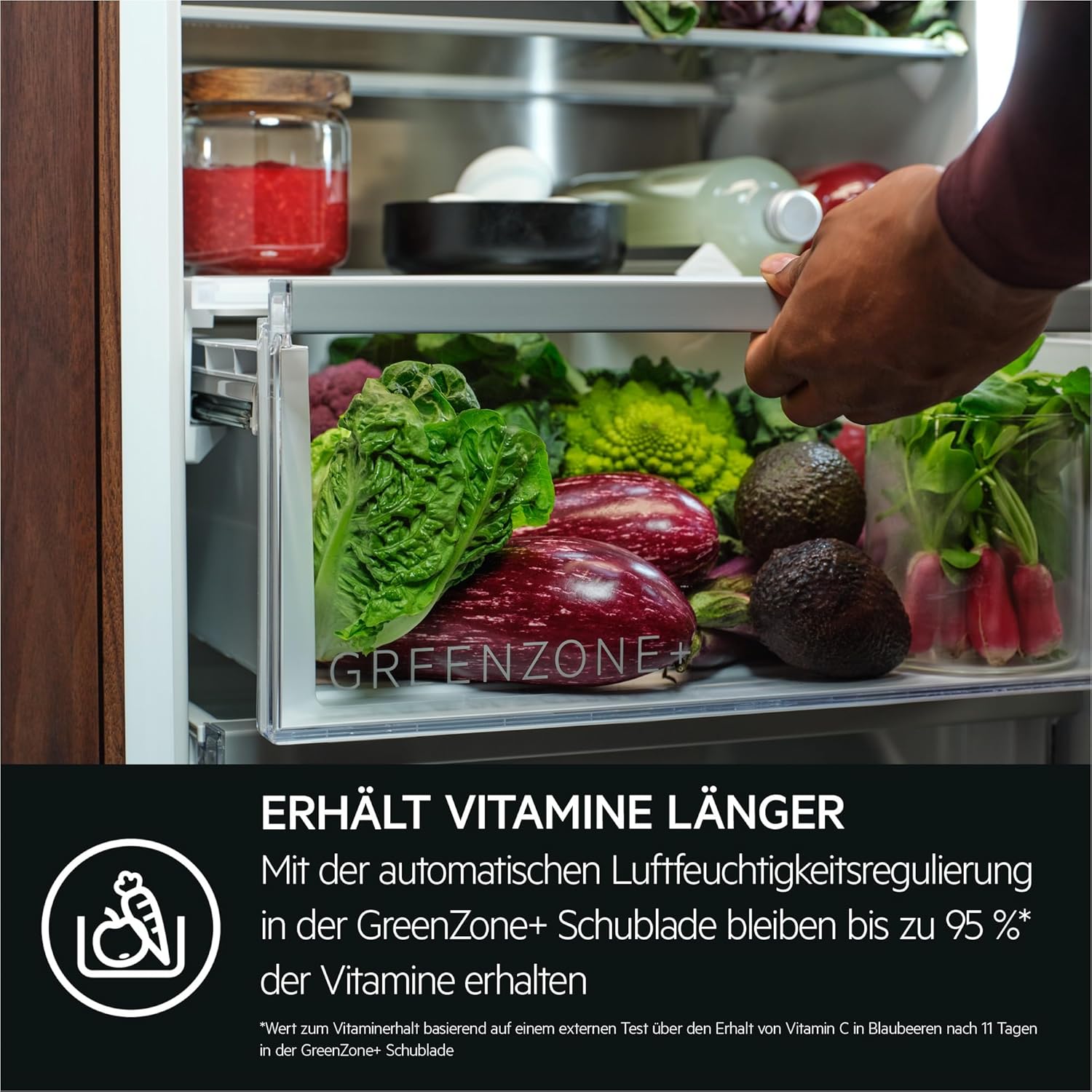 AEG Einbau-Kühl-Gefrier-Kombination 178cm, von Stiftung Warentest mit Gut (2,0) Bewertet, Serie 8000: 360°Cooling Optimale Luftfeuchtigkeit, Kühl- (182L) und Gefrierraum (62L), NoFrost, TSC8M181BC