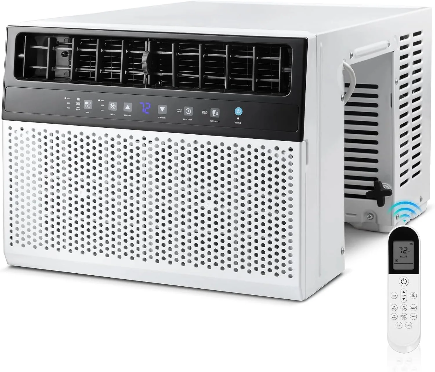 Antarctic Star 12,000 BTU U-shaped window air conditioner, cools rooms up to 550 square feet with 6 modes, 24-hour timer, ultra-quiet window air conditioner