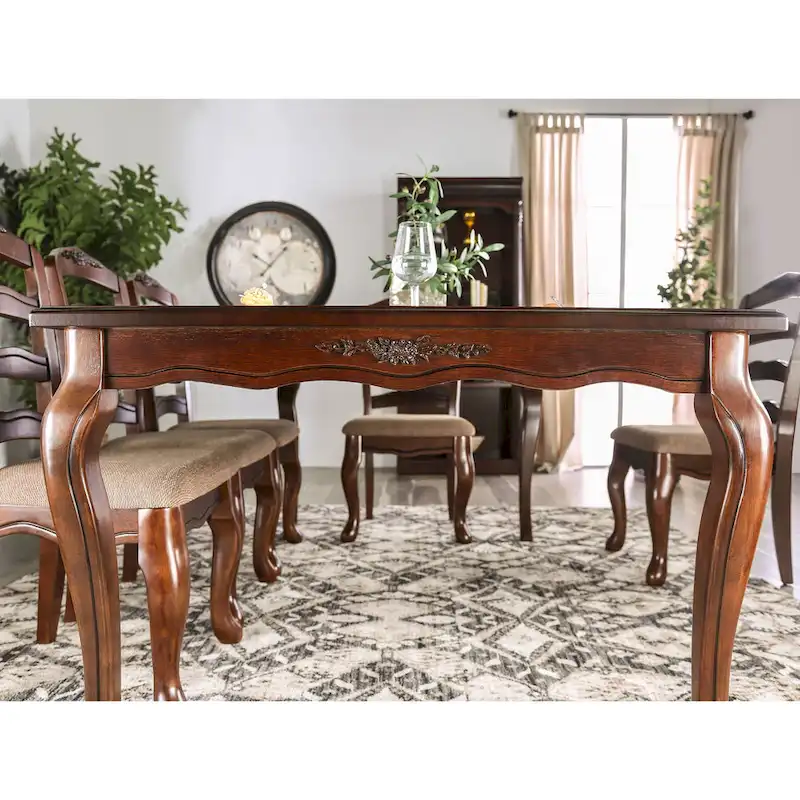 Traditional Dark Walnut Dining Table (60