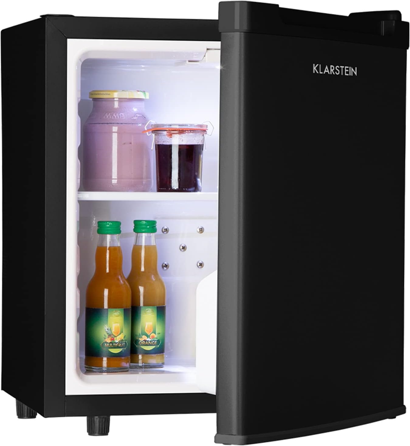 Klarstein Mini Kühlschrank für Zimmer, 30L Mini-Kühlschrank für Getränke, Snacks & Kosmetik, Kleine Minibar, Kühlschrank Klein & Leise, Kleiner Skincare Kühlschrank für Zimmer & Büro 5-15°C