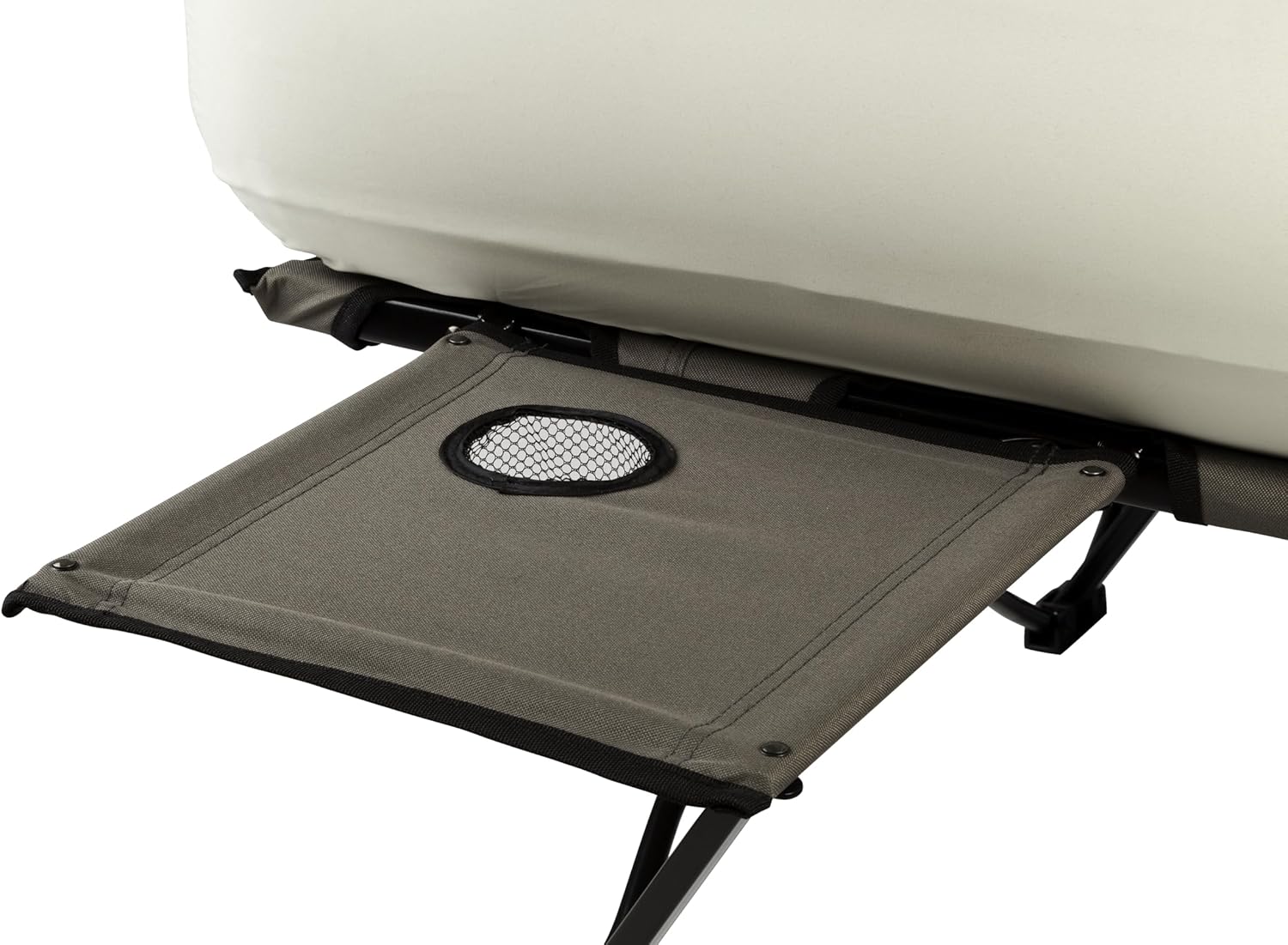 Camping bed, inflatable mattress and air pump set | Foldable camping bed and inflatable bed, equipped with side table and battery-powered air pump1 pcs