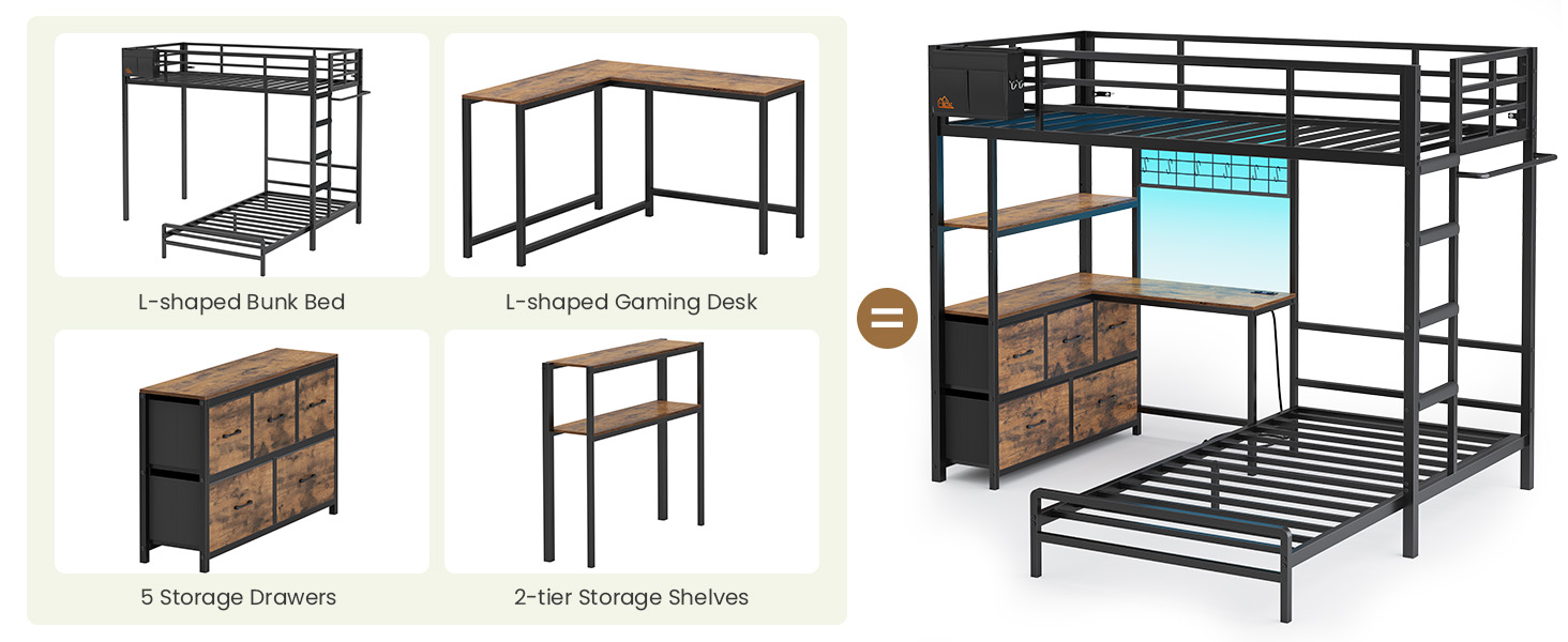 bunk bed twin xl over twin