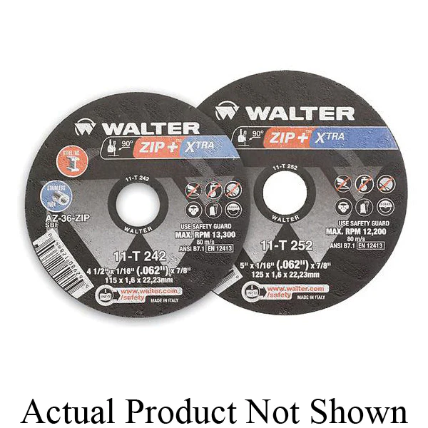 WALTER 11-T 252  ~  Cut-Off Wheels Zip + A-46-Zip (5 Inch x 1/16 Inch x 7/8 Inch)