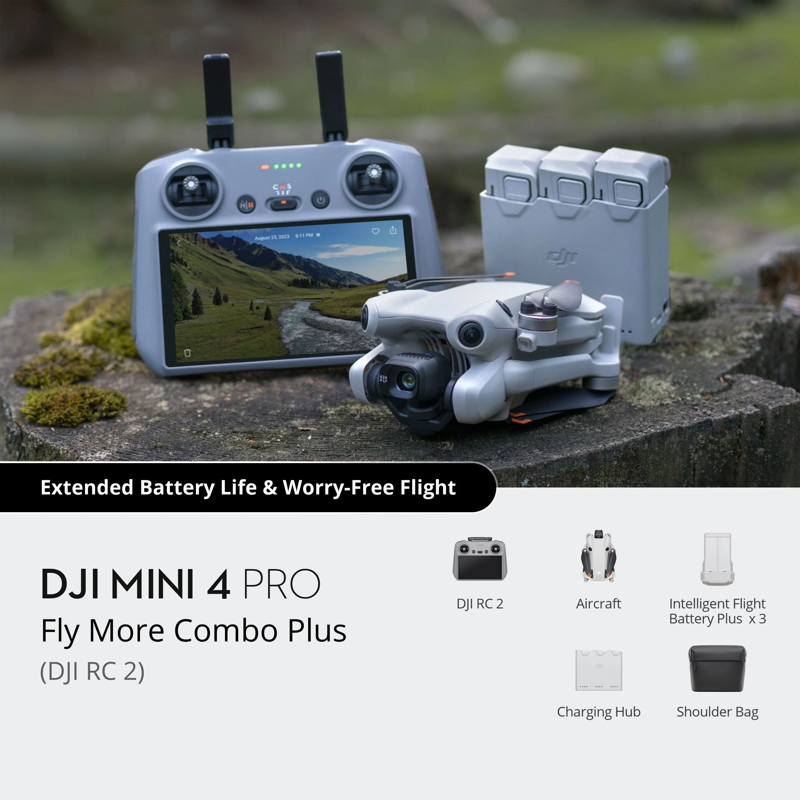 2026 Mini 4 Pro Fly More Combo with DJI RC 2 Controller