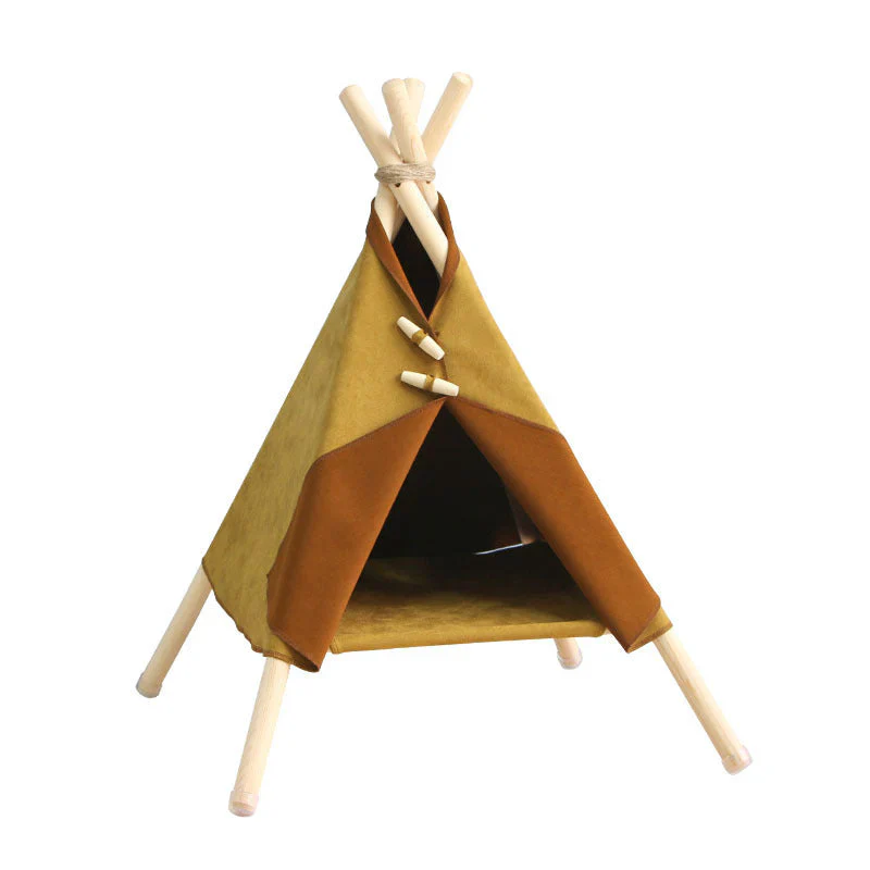 ZenNap – Elegante tenda in legno per gatti e cani di piccola taglia