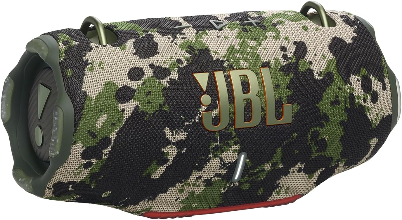 JBL Xtreme 4 Muziekbox in Camouflage C Draagbare Bluetooth-speaker met diepe bas, AI Sound Boost en gentegreerde powerbank C Water- en stofbestendig C 24 uur afspeeltijd