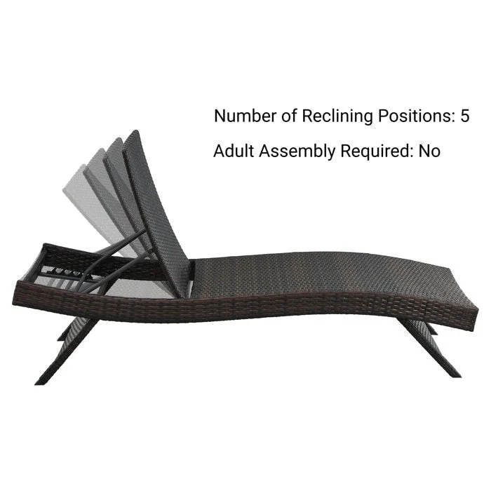 All Weather Wicker Chaise Lounge - Set of 2