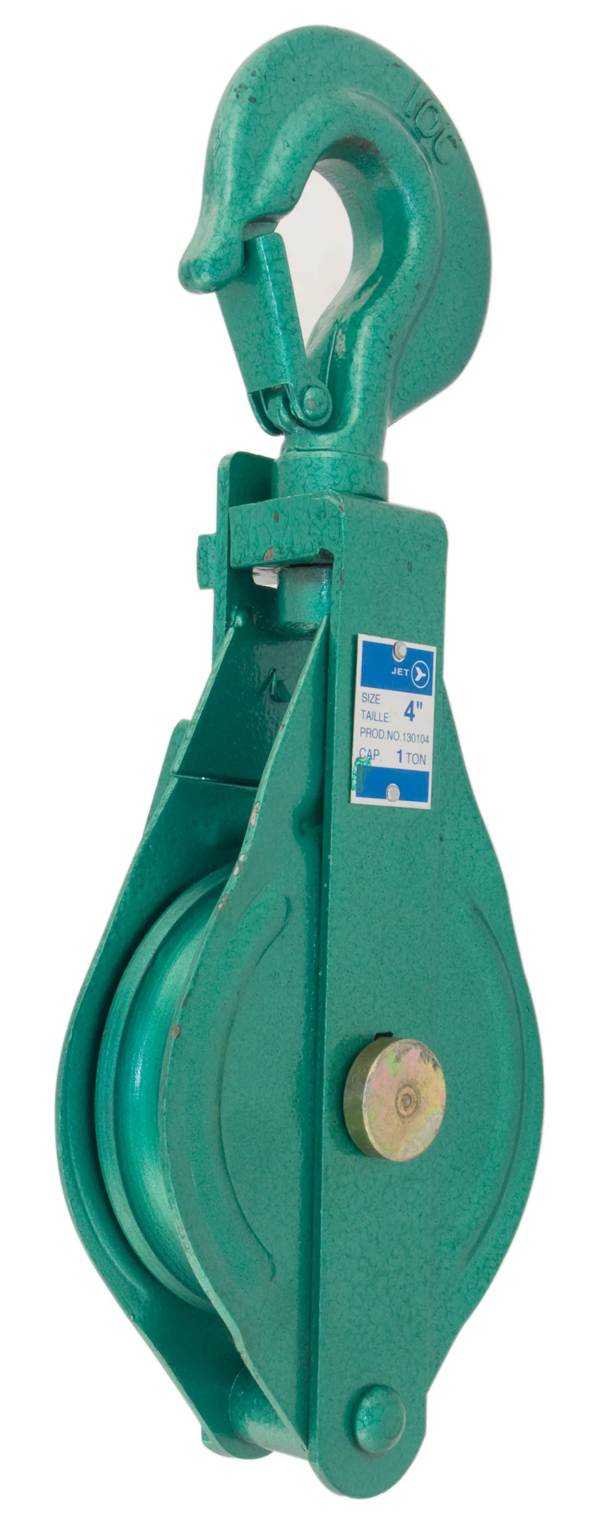 Jet 130104  ~  4 Inch Single Sheave Painted Snatch Block