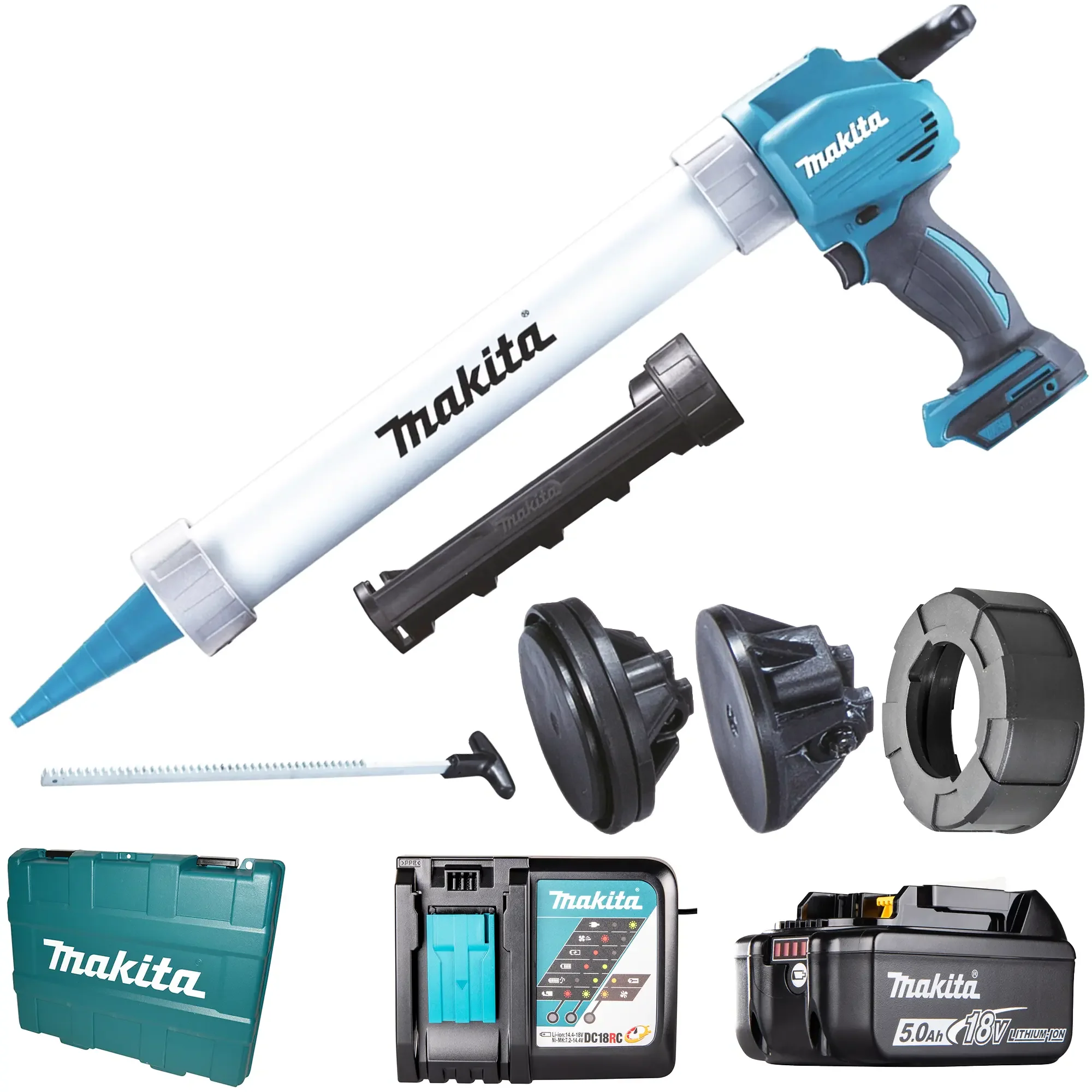 Pistola per Silicone Makita DCG180RAX 18V 5Ah – Professionale e Senza Fili