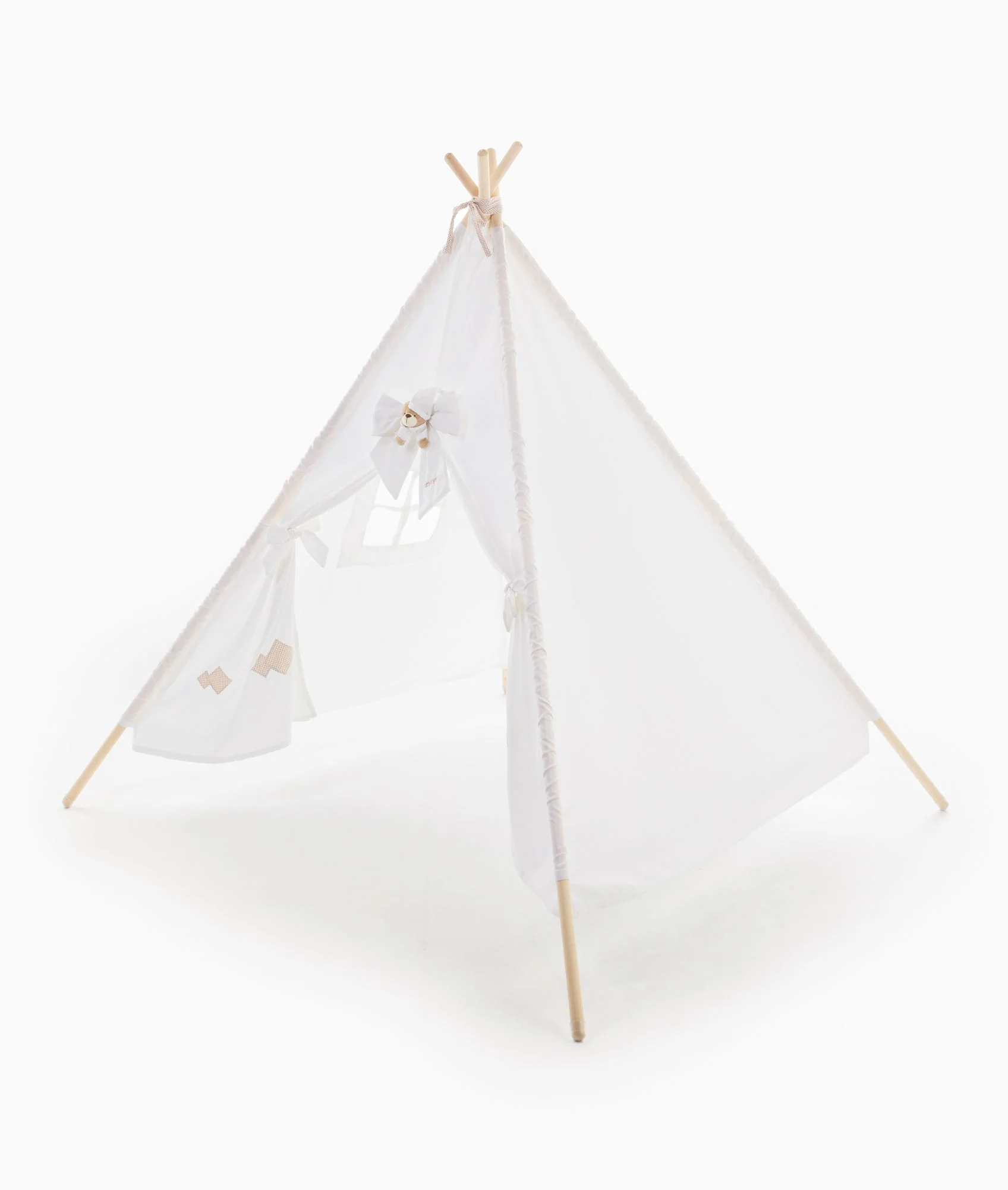 Teepee Tent | White & Beige