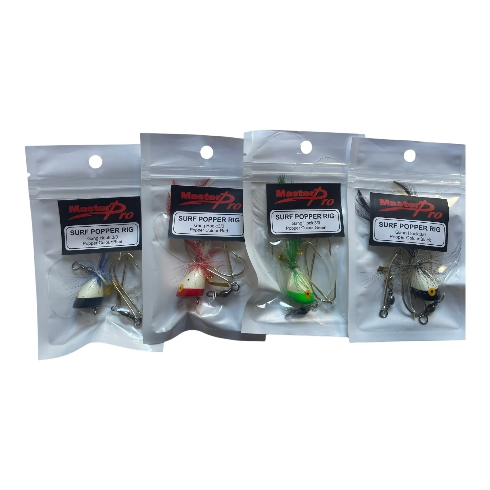 20 x Custom Designed Surf Popper Fishing Rigs Different colour poppers  Fishing Tackle Hook