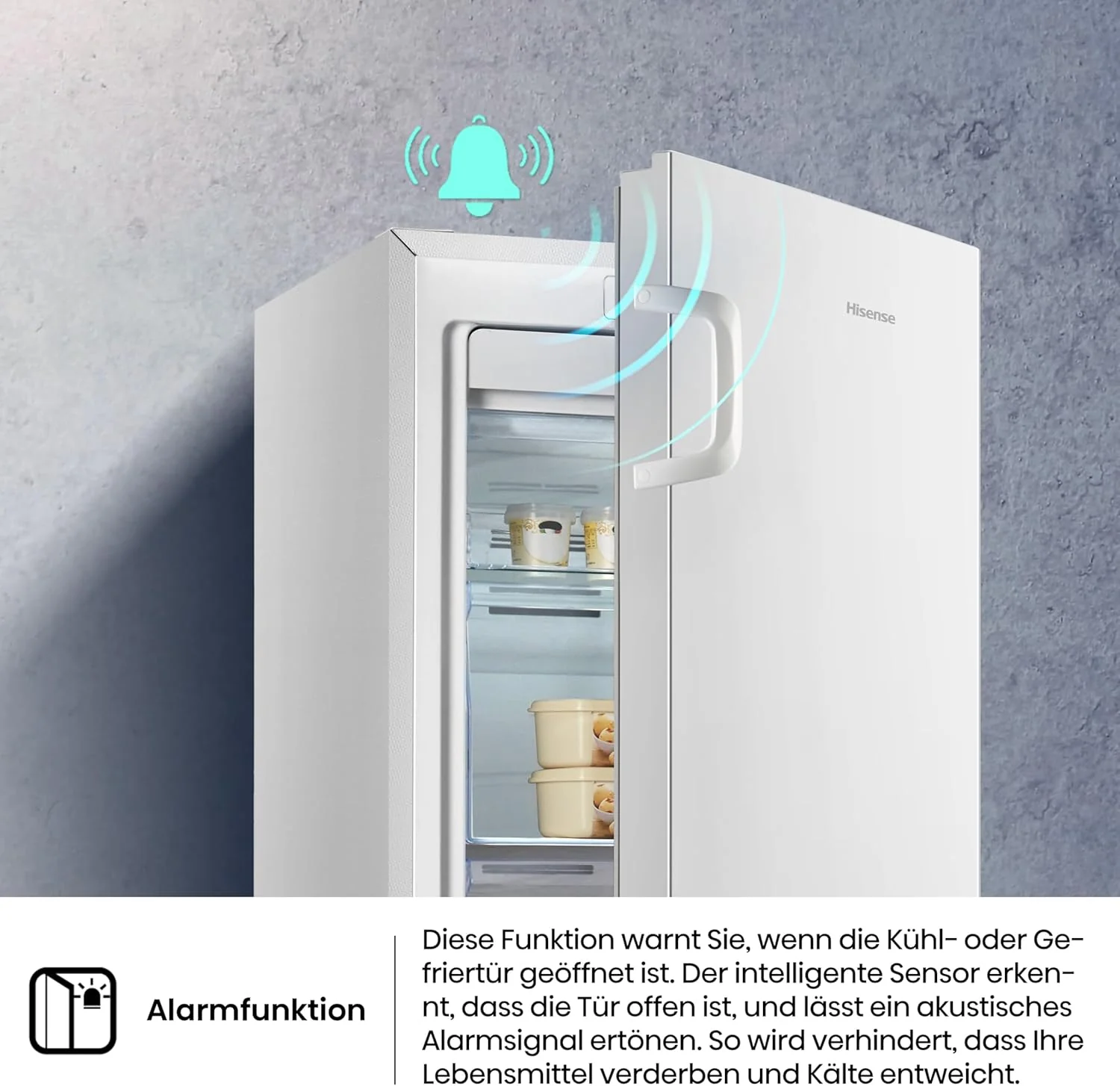 Hisense FV191N4AW2 Congelatore verticale/ Total No Frost/ Super Freeze/ Allarme porta/ Multiflow 360°/ BigBox/ 143,4 cm/ Congelatore 147 l/ 41 dB/ 205 kWh/Bianco