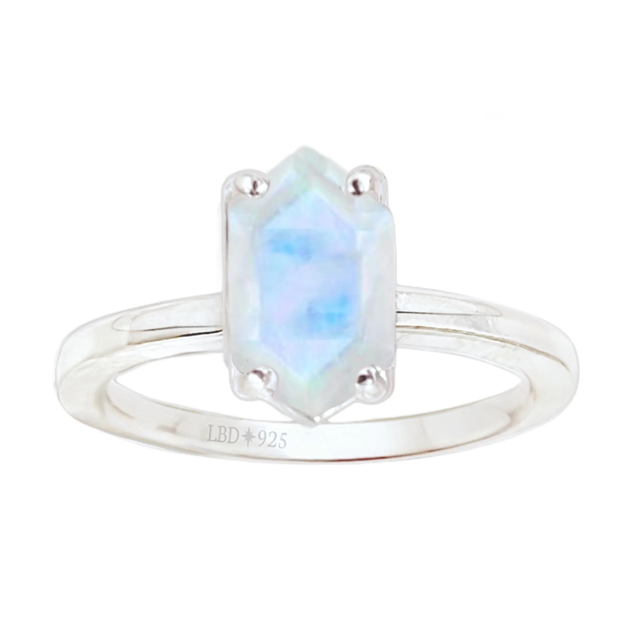 Laihas Mini Hex Crystal Moonstone Ring